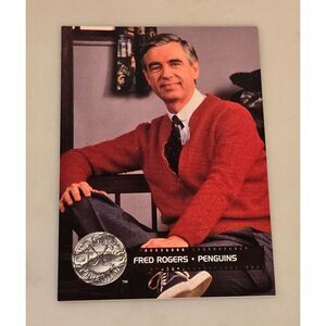 Penguins Fred Rogers 92 Pro Set Platinum Rookie Celebrity Captain Card 297